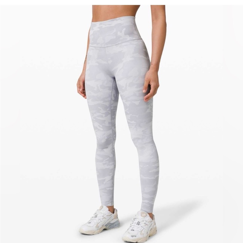 lululemon Light Gray Ribbed High-Rise Leggings
